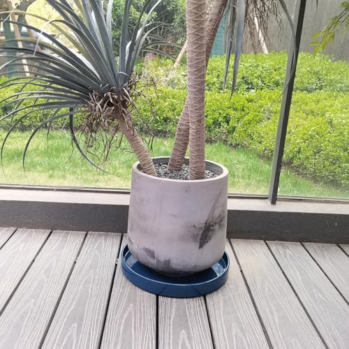 Ceramic Plant Saucer Pot Tray 14.5 Inch, Blue Planter Saucers 5 7 9 10 12 15 Inch for Indoors Outdoor, Flower Pot Saucers for Holding Water Drips and Soil - Image 6