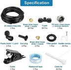 uxcell Misting Cooling System, 75FT(23M) Misting Line +28 Mist Nozzles +3/4" Brass Adapter, Misters for Outside Patio Garden Greenhouse Umbrella - Image 6