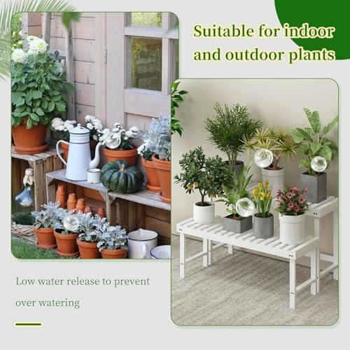 9 Pack Self Watering Globes for Indoor Plant Plastic Water Bulbs 17.5 oz Automatic Watering Planter Insert Top Fill with Slow Release Control Plants Watering Devices System, Water Spikes Stakes - Image 5
