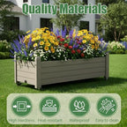 Fancyango Raised Garden Bed with Wheels 13.3" H -Gray - Image 6