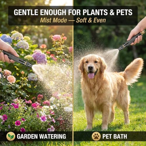 Water Pressure Nozzle, Heavy-Duty Adjustable High-Pressure Hose Nozzle for Garden Watering, Car Washing, Pet Showering & Outdoor Cleaning, Leak-Proof Multi-Pattern Spray Head, 3-Pack - Image 4