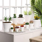 Terra Cotta Pots with Saucer- 6-Pack Large Terracotta Pot Clay Pots 5.5'' Clay Ceramic Pottery Planter Cactus Flower Pots Succulent Pot with Drainage Hole- for Plants,Crafts terra cotta planter(White) - Image 4
