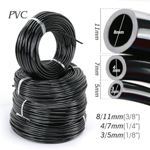Garden Watering Hose PVC Soft Tubing Micro Drip Irrigation Tube, for Home Garden Water Plants Flowers Pipe (Color : 20M, Size : 1/4'' (innner Dia.4mm)) - Image 2