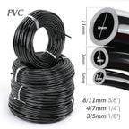 Garden Watering Hose PVC Soft Tubing Micro Drip Irrigation Tube, for Home Garden Water Plants Flowers Pipe (Color : 90M, Size : 3/8'' (innner Dia.8mm)) - Image 2