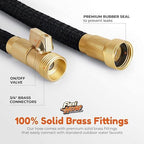 Flexi Hose with 8 Function Nozzle, 150FT - Lightweight Expandable Garden Hose, No-Kink Flexibility, 3/4 Inch Solid Brass Fittings and Double Latex Core - Image 6