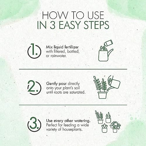 Organic Indoor Plant Food - All-Purpose Liquid Fertilizer - Best for Live Houseplants Indoors + Common Home Outdoor Plants in Pots (8 oz) (Pack of 2) - Image 6