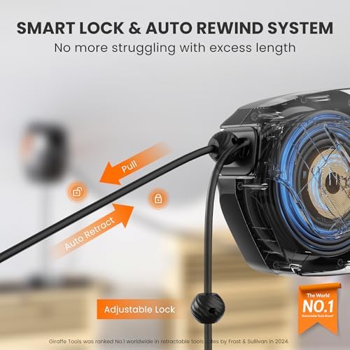 Giraffe Tools Retractable Extension Cord Reel 50FT 14 Gauge SJTOW - Image 3