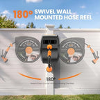 Retractable Garden Hose Reel, 65 ft x 1/2", Wall Mounted, 10-Pattern Nozzle - Image 6