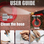 50FT Sewer Jetter Kit for Pressure Washer 5800PSI,1/4" NPT Drain Jetter Hose with 1/4" Quick Plug，3 Sewer Jet Nozzles，Spanners Teflon Tape Gloves and Spray Nozzle for Cleaning - Image 4