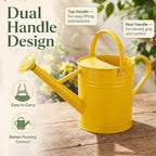 1 Gallon Metal Watering Can for Indoor Outdoor Plants, Sunflower Yellow - Image 5