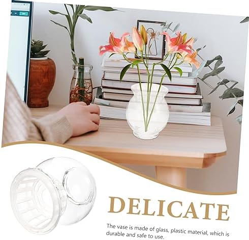 Abaodam Glass Vase for Home Office Decorative Vase Aquatic Baskets Simple Elegant Design - Image 3