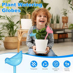 M METERXITY 6-Pack Plant Watering Globes, 9.8 Inch Plastic Bird Shape Self Watering Planter Insert for Indoor/Outdoor Pots, Self Water Devices Decorative Garden Stake [Blue/Pink] - Image 2