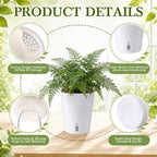 Ziliny 20 Pcs 5.91 Inch Self Watering Planters with Water Indicator - Image 4