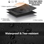 Garden Wall-mounted Hose Reel Cover Protection for Your Retractable Garden Hose Reel Heavy Duty Waterproof and UV Resistant Oxford Fabrics 24"L x 18"W x 24"H Black - Image 3