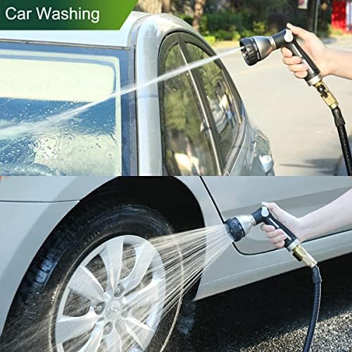 FANHAO Heavy Duty Metal Garden Hose Nozzle + Thumb Control Water Hose Nozzle - Image 5