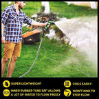 Bionic Steel PRO 100 Ft Garden Hose with Nozzle, Premium 304 Stainless Steel Metal Water Hose 100Ft Flexible Hose, Rust Proof, Lightweight, Heavy Duty, Crush Resistant Fittings, 500 PSI, 2025 Model - Image 4