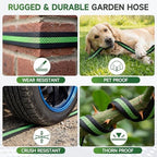 Garden Hose 75 ft Flexible Water Hoses Non-Expanding Lightweight Portable No Kink High Pressure Flat Fabric 3/4” fittings Leak-proof Durable Pipe for Outdoor Outside Yard Lawn Patio Watering Car Wash - Image 4