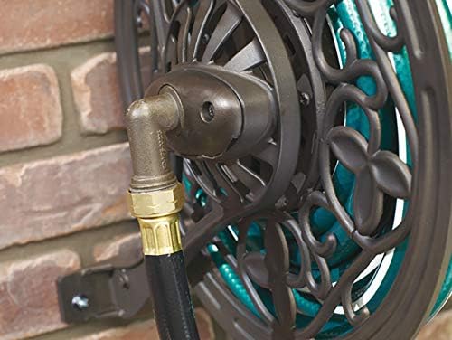 AMES 2398110 NeverLeak Decorative Wall Mount Hose Reel, Brown - Image 4