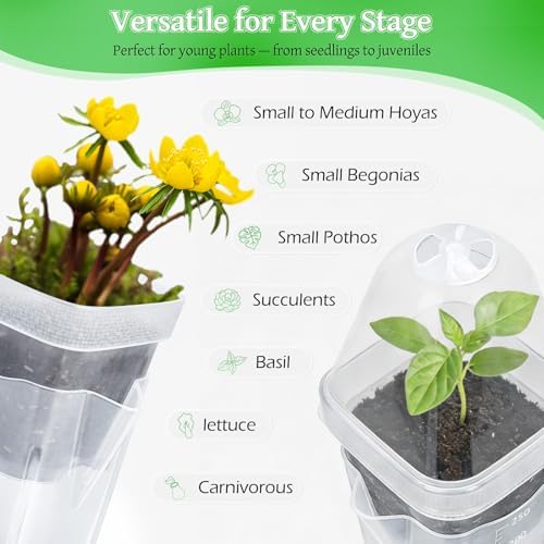 12Pack 2.5" Self Watering Seed Starter Pots for Plant Propagation Cuttings - Image 4