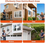 Telescoping Pressure Washer Wand 24 ft Power Washer Extension Wand Aluminum Pressure Washer Extension Wand 24 Feet with Brush Head, Gutter Cleaner, 7 Spray Nozzle Tips, 2 Hose Adapters, Support Belt - Image 5