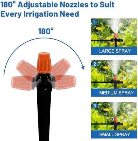 Misting Drip Irrigation System for Garden Watering,Raised Bed 120FT - Image 6