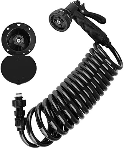 Dura Faucet DF-SA188-BK RV Exterior Detachable Sprayer Dock Kit (Black) by Dura+Faucet