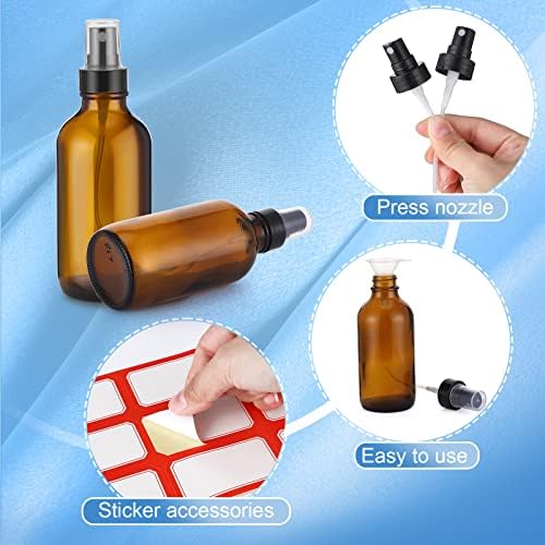Fumete 36 Pcs 4oz Glass Spray Bottles Fine Mist, Amber, Classic - Image 5