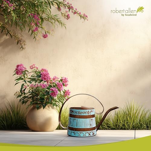 Headwind Gilford Vintage Watering Can, Small Watering Can for Indoor Plants with Long Spout, 0.5 Gallon Decorative Metal Plant Watering Can, Copper Patina Antique Style - Image 7