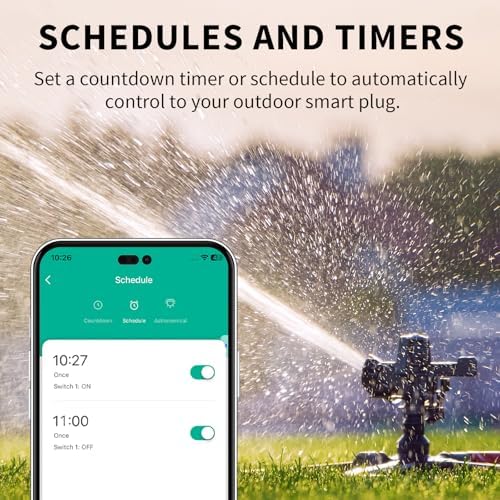 Minoston Outdoor Smart Plug, Matter Smart Plug, Smart Home Wi-Fi Outlet IP65 Waterproof, Compatible with Alexa, Apple Home, SmartThings, Google Home, Smart Life, IP65 Waterproof, 2.4Ghz, 2 Pack - Image 6