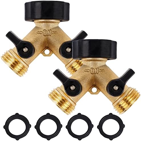 Biswing 2 Pack Impact Sprinkler & 2 Pack Garden Hose Splitter 2 Way - Image 2