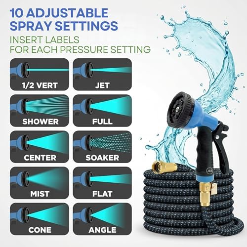 J&B XpandaHose 75ft Expandable Garden Hose, Lightweight, Brass Connectors - Image 4