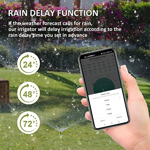 WiFi Sprinkler Irrigation Timer Garden Watering Hose Timer with Rain Delay - Image 4