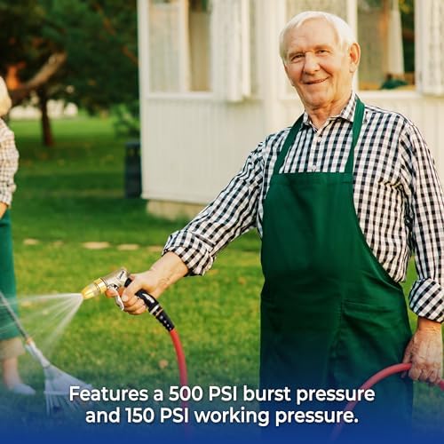 Underhill Proline Rubber Series Heavy-Duty Garden Hose for Hot or Cold Water, Lightweight, 500 PSI BP, 150 PSI WP, H58-050PRO-R 5/8 Inch x 50 ft Red - Image 5