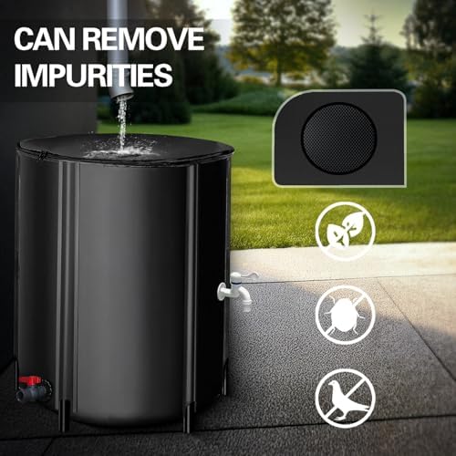 Collapsible Rain Barrel 100-Gallon, Portable PVC Rainwater Collection Tank with Spigots and Overflow Kit, Foldable Water Storage Container for Garden, Lawn and Outdoor Use - Image 5