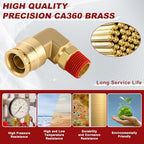 90° Swivel Male Elbow, 5/8" Tube x 3/8" NPT, DOT Approved 5PCS - Image 2