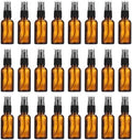 PATIKIL 1oz Glass Spray Bottles, 72pcs Nozzle Leak Proof Empty Water Mist Stream Sprayer for Cleaning Solutions Plants Hair, Brown Black by PATIKIL