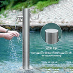 Pool Fountain Acrylic Waterfall Spillway Decorative Water Feature,Freestanding Stainless Steel Garden Water Column - Anti-Freeze Faucet Fountain & Water Dispen - Image 4