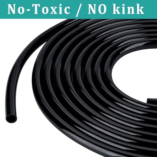 3/4" id - 50ft Black Vinyl Tubing Flexible PVC Irrigation Hose & 2 Clamps - Image 4