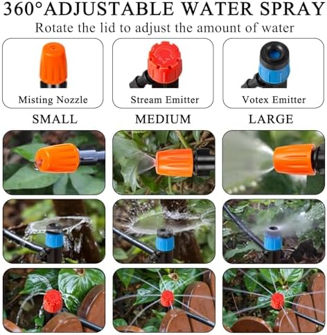 235FT Drip Irrigation System Kit, Automatic Drip Irrigation Kit with 1/2 inch Hose 1/4 inch Distribution Tubing and Accessories - Image 3
