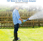 MSTJRY Spray Valve with 45" Pre Rinse Hose, Commercial Sink Sprayer Pre Rinse Sprayer with Flexible Stainless Steel Hose Assembly for Commercial Kitchen Faucets(Blue, with 3 adapters) - Image 6