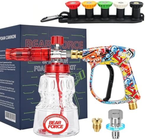 BEAR FORCE Pressure Washer Spray Gun & Foam Cannon Foam Gun, Car Washing by BEARFORCE