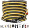 Sewer Jetter Kit for Pressure Washer, 5800PSI Drain Cleaner Hose 1/4 Inch NPT Corner,Showerhead,Rotating rotates,Mushroom Nose,Corner sewer nozzle(50FT) by TUTULUCK