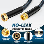 Garden Hose 100ft, Non-Expanding Water Hose, 8 Function Nozzle, Flexible Ultra-Light, Anti-Kink, Wear-Resistant, Portable, Easy Storage, Hose with 3/4 for Outdoor, Garden, Yard, Black Lake Blue - Image 4