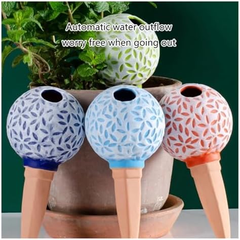 Plant Watering Globes 4pcs Self Watering Spikes Terracotta Plant Stakes Device Indoor - Image 5