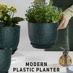YNNICO Plant Pots 10/9/8/7.5/7 inch with Multi Mesh Drainage Holes - Image 6