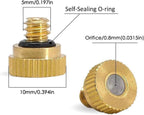 Mister nozzles brass Cooling System Brass Nozzle 10/24 UNC Brass Atomizing Nozzle Low Pressure Atomizing Sprayer used for spray disinfection, dust removal 50pc 0.5mm (0.0197in) 50pc 0.8mm（0.0315in） - Image 2