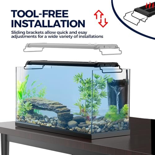 Smart LED Aquarium Light with App Control, Full Spectrum RGB, Bluetooth Enabled, Programmable Timer, Black, for Fish Tanks (WCL24-30B) - Image 5