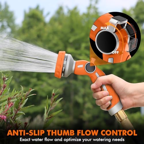 RESTMO Hose Nozzle Heavy Duty, Metal Water Hose Sprayer for Garden - Image 3