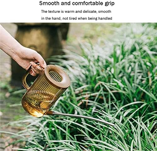 Watering Can Water Can Watering Can Stainless Steel Long Mouth Watering Pot Transparent Watering Cans for Bonsai Plants Garden Outdoor Watering Can Indoor Plants(Brown) - Image 4