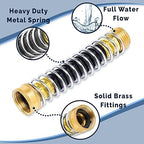 Morvat Brass 4 Way Splitter, Garden Hose Manifold Connector with Comfort Grip ON/OFF Valves, Includes Mounting Kit PLUS 4 Pack Coiled Hose Kink Protector, Extension for Outdoor Water Spigot & Faucet, - Image 6